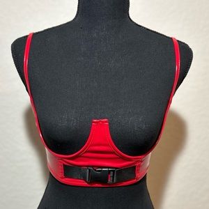 Vinyl underbust corset